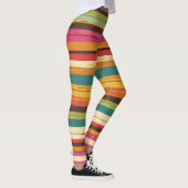 Groove Waves 70s Psychedelic Line Pattern Leggings (Rechts)