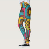 Groove Waves 70s Psychedelic Line Pattern Leggings (Links)