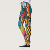 Groove Waves 70s Psychedelic Line Pattern Leggings (Links)
