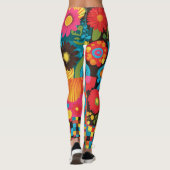 Groove Waves 70s Psychedelic Line Pattern Leggings (Achterkant)