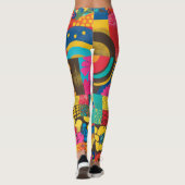 Groove Waves 70s Psychedelic Line Pattern Leggings (Achterkant)