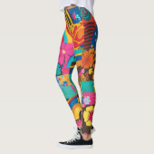 Groove Waves 70s Psychedelic Line Pattern Leggings (Links)