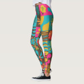 Groove Waves 70s Psychedelic Line Pattern Leggings (Links)