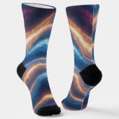 Groove Waves 70s Psychedelic Line Pattern Sokken (Gebogen)