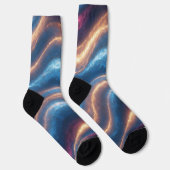 Groove Waves 70s Psychedelic Line Pattern Sokken (Rechts)