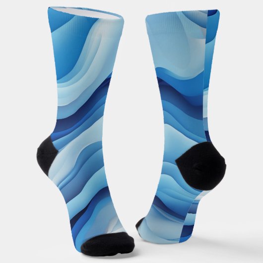 Groove Waves 70s Psychedelic Line Pattern Sokken (Gebogen)