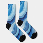 Groove Waves 70s Psychedelic Line Pattern Sokken (Rechts)