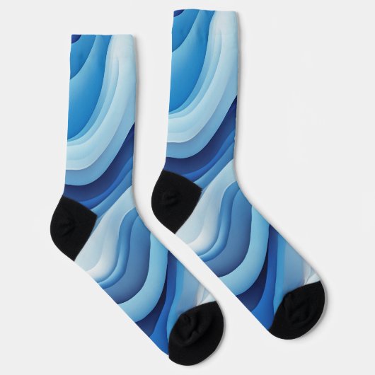 Groove Waves 70s Psychedelic Line Pattern Sokken (Rechts)