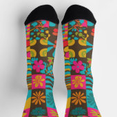 Groove Waves 70s Psychedelic Line Pattern Sokken (Top)