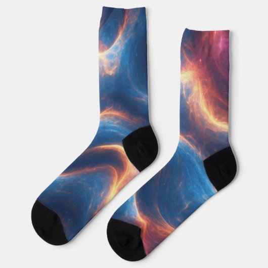 Groove Waves 70s Psychedelic Line Pattern Sokken (Links)