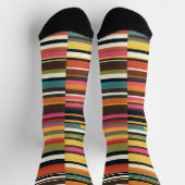 Groove Waves 70s Psychedelic Line Pattern Sokken (Top)