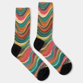Groove Waves 70s Psychedelic Sokken (Rechts)