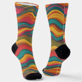 Groove Waves 70s Psychedelisch Sokken (Gebogen)