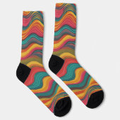 Groove Waves 70s Psychedelisch Sokken (Rechts)
