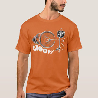 groove with turntable as vintage vibes friends t-shirt