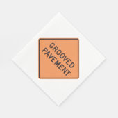 Grooved Pavement Road Sign Napkins Servet (Hoek)