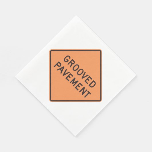 Grooved Pavement Road Sign Napkins Servet (Hoek)