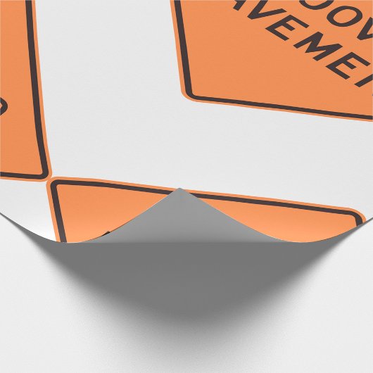 Grooved Pavement Road Sign Wrapping Paper Cadeaupapier