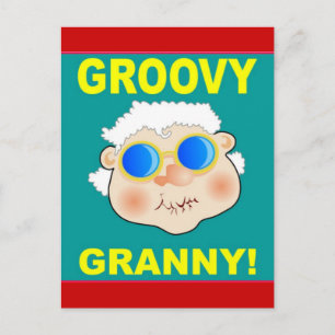 Groovey Granny Cartoon Briefkaart