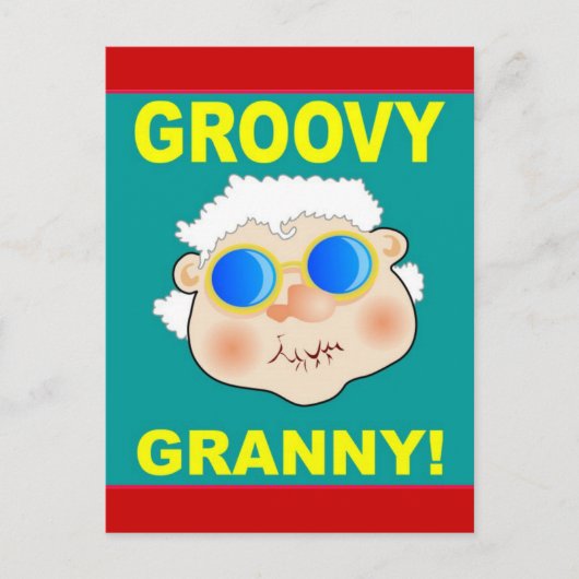Groovey Granny Cartoon Briefkaart (Voorkant)