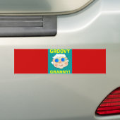 Groovey Granny Cartoon Bumpersticker (Op auto)