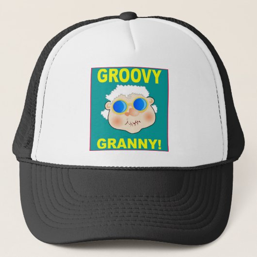 Groovey Granny Cartoon Trucker Pet (Voorkant)