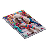 Groovie Hippie 60s Poodle Dancing in the Disco Notitieboek (Rechterzijde)