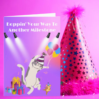 Groovin' Cat Mijlpaal Verjaardag Kaart