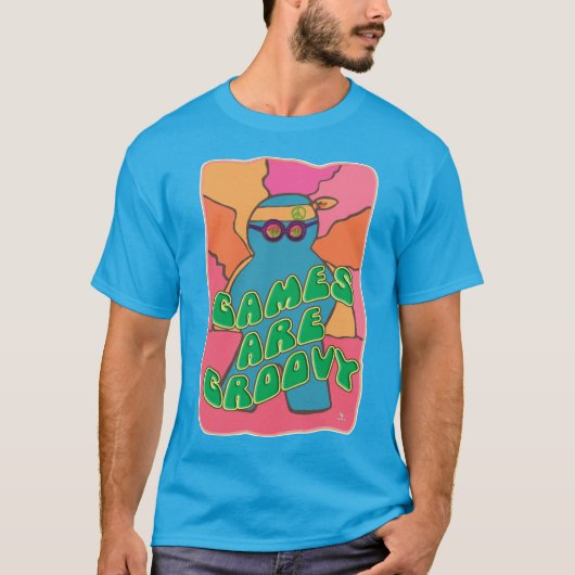 Grooving Gamer Fun Board Game Retro Art T-shirt (Voorkant)