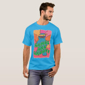Grooving Gamer Fun Board Game Retro Art T-shirt (Voorkant volledig)