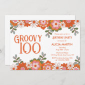 Groovy 100 Classic Hippie Flora Leaf Verjaardag Kaart (Voorkant / Achterkant)