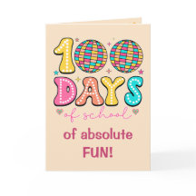 Groovy 100 dagen school retro kleurrijke disco