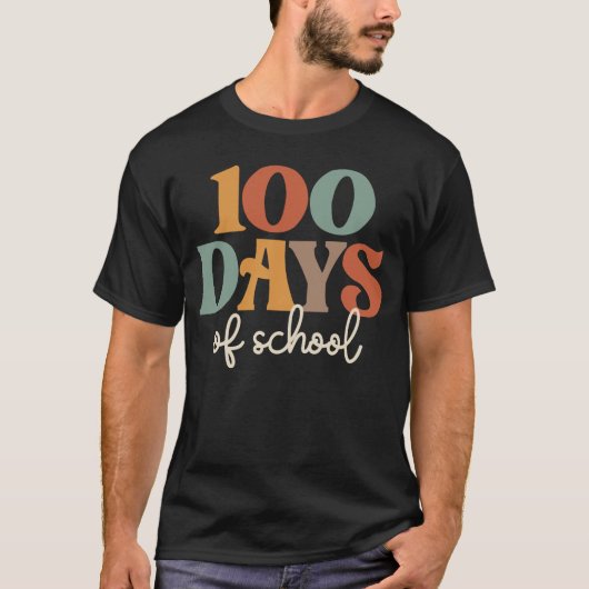 Groovy 100 dagen school - Retro voor kinderen en l T-shirt (Voorkant)