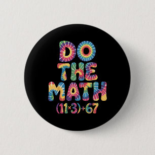 Groovy 100 dagen school wiskunde vergelijking doe  ronde button 5,7 cm