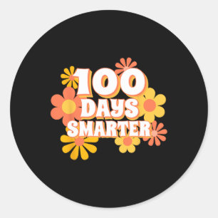 Groovy 100 dagen slimmer gelukkig 100ste dag van d ronde sticker