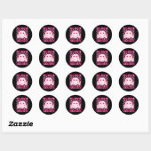 Groovy 100 Dagen Slimmer Roze Lachgezicht Tiener M Ronde Sticker (Vel)