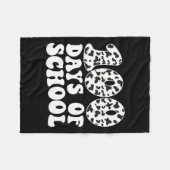 Groovy 100 dagen van de school Koe Print 100e dag Fleece Deken (Voorkant (Horizontaal))