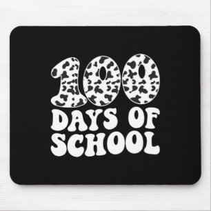 Groovy 100 dagen van de school Koe Print 100e dag Muismat
