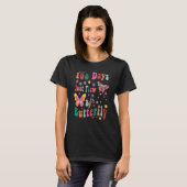 Groovy 100 Days Just Flew By Butterfly Boys School T-shirt (Voorkant volledig)