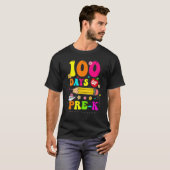 Groovy 100 Days Of Pre-K Kids Teacher 100th Day T-shirt (Voorkant volledig)