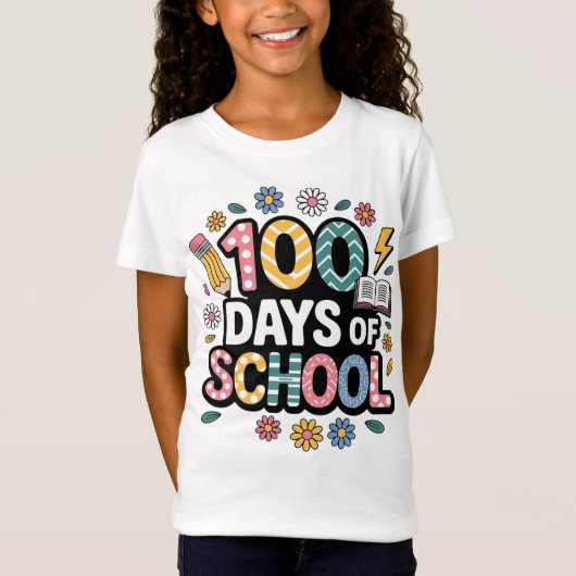 Groovy 100 Days of School T-shirt (Voorkant)