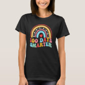 Groovy 100 Days Smarter Rainbow 100th Day Of Schoo T-shirt (Voorkant)