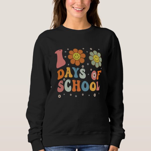 Groovy 100th Day Student Cute Boys Girls 100 Days  Trui (Voorkant)