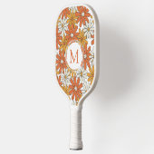 Groovy 1960s Hippie Flower Power Monogram Pickleball Paddle (Links)