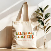 Groovy 1970s Accounting is My Vibe, Accountant Tote Bag