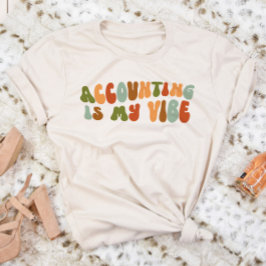 Groovy 1970s Accounting Is My Vibe, Boekhouding Tri-Blend Shirt