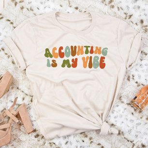 Groovy 1970s Accounting Is My Vibe, Boekhouding Tri-Blend Shirt