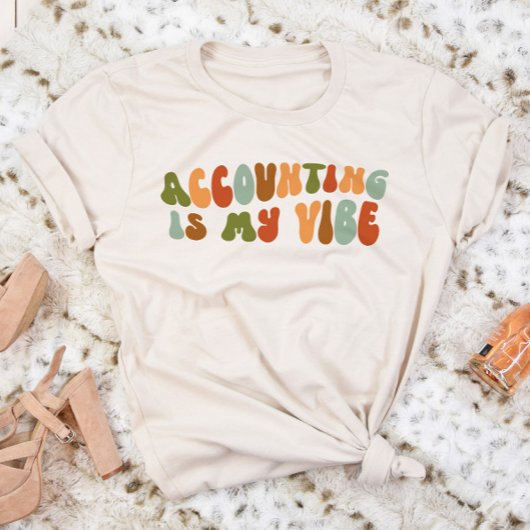 Groovy 1970s Accounting Is My Vibe, Boekhouding Tri-Blend Shirt
