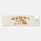 Groovy 1970s Kunstgeschiedenis is mijn vibe, kunst Bumpersticker (Voorkant)