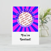 Groovy 1970's Retro Birthday Foto Lijst Kaart (Staand voorkant)